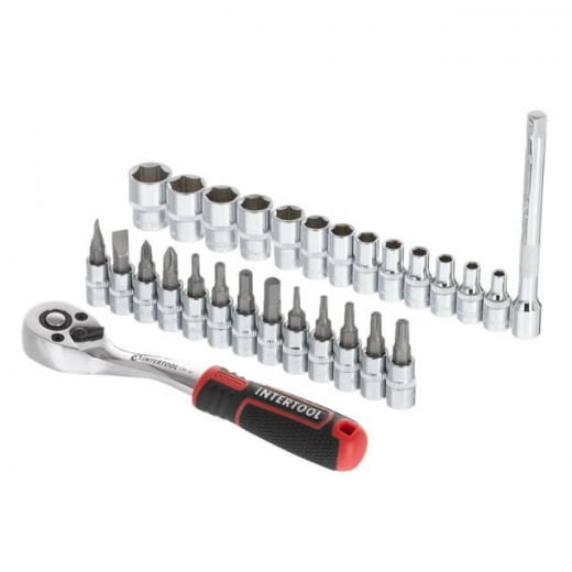 Набір головок 1/4 "4-14 мм., TORX, PH, HEX, FD