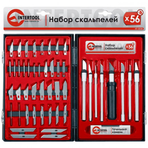 Набір  скальпелів  56 од.  в  пластиковому  футлярі