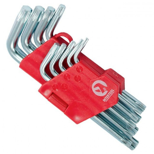 Набір ключів Г-подібних TORX 9 шт., Т10-Т50, Cr-V, Small