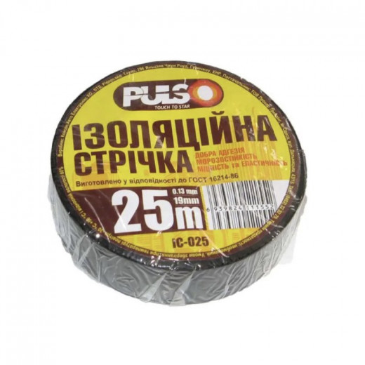 Ізолента ПВХ,ЧОРНА,25м. PULSO  