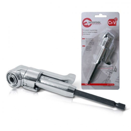 Кутовий адаптер для насадок викрутки 1/4" CrV