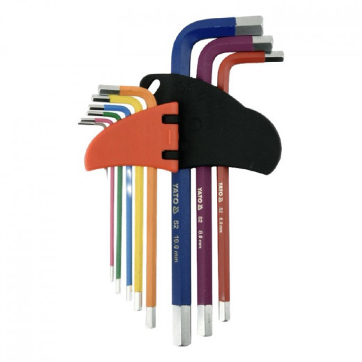 Ключі "TORX"  YATO : М1.5-10 мм,Г-подібні,2-сторонні,HRC 58-62,S2