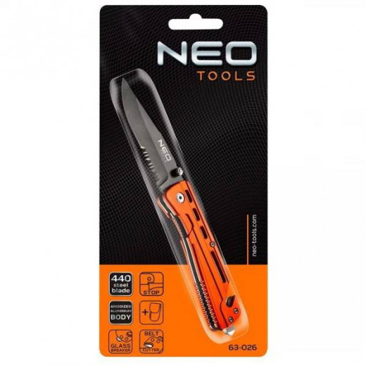 Ніж будівельний з фіксатором NEO TOOLS