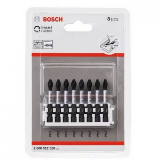 Біта PH2 х 50 мм Expert Impact Control TicTac (8шт в упак.), BOSCH