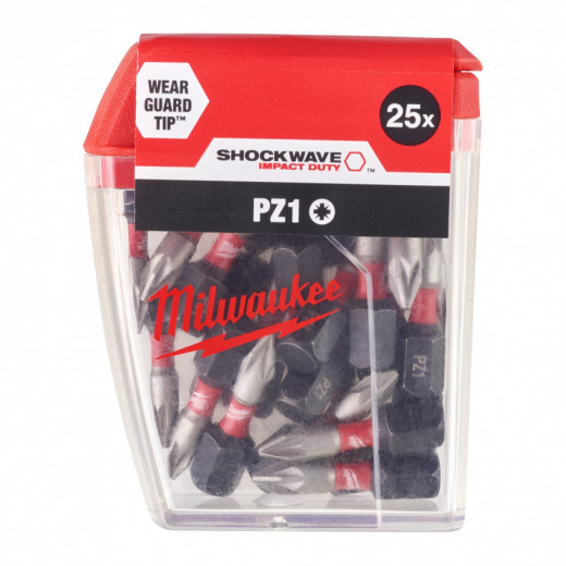 Бита SHOCKWAVE MILWAUKEE, PZ1, 25мм