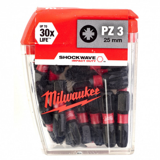 Бита SHOCKWAVE MILWAUKEE, PZ3, 25мм