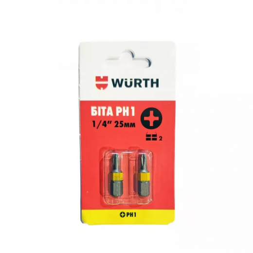 Біта PH1х25 (2шт) (WURTH)