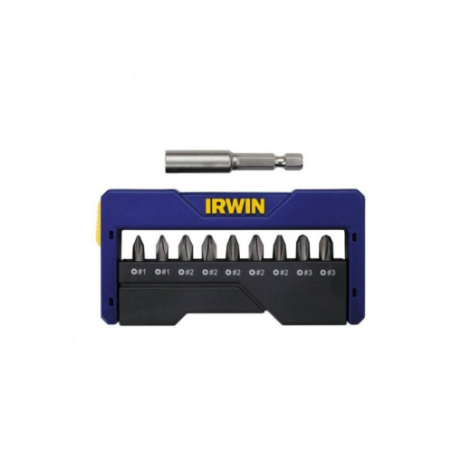 Набір біт в футлярі 9+1 (T10/2xT15/2xT20/2xT25/T30/T40), IRWIN
