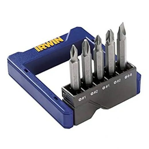 Набір біт посилених в футлярі 5 шт. (PH1,2, PZ1,2, SL6,5), IRWIN
