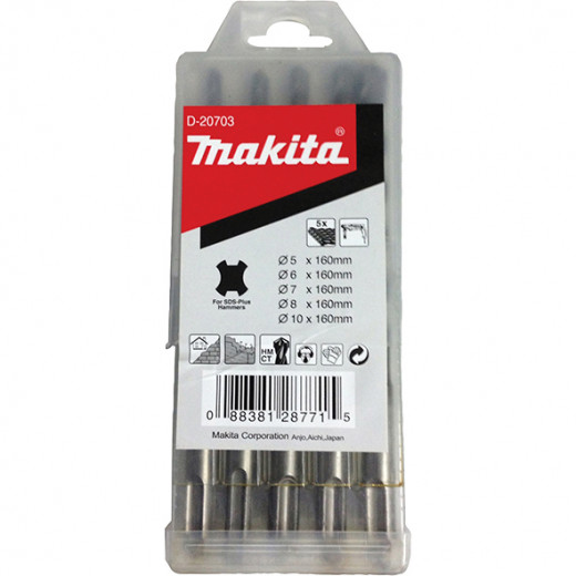 Набір свердл SDS-Plus Makita 5 шт. (5,6,7,8,10 мм)