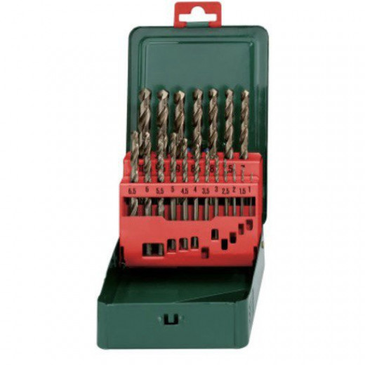Набір свердл Metabo по металу HSS-CO twist, 19 шт. (1-10 мм.)