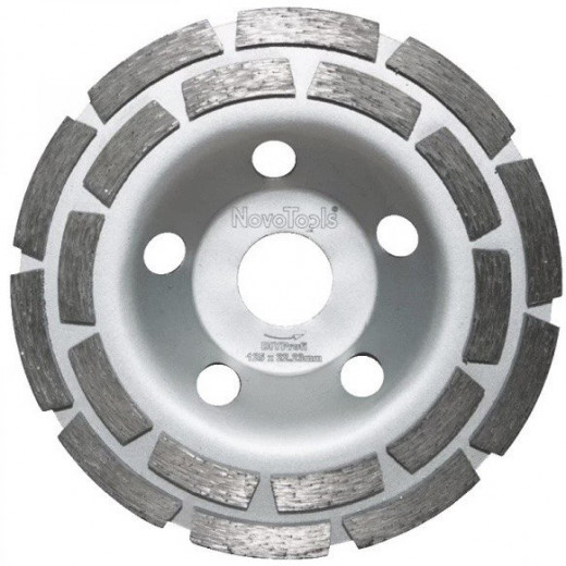 Чашка алмазна шліфувальна 125х7 Сегмент (2 ряди), NovoTools