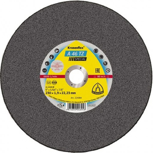 Диск відрізний 230х1,9х22 A46TZ Special Inox Klingspor