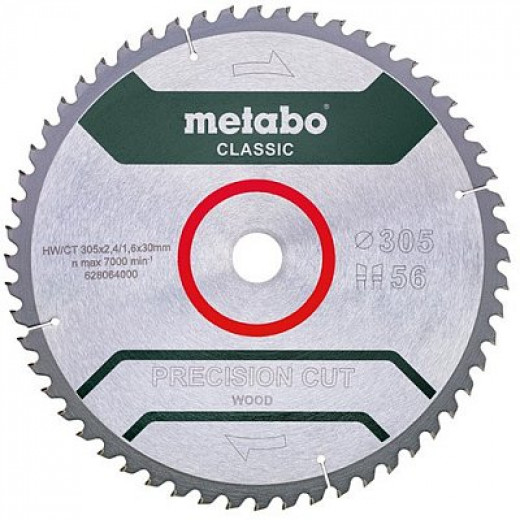 Диск пильний Metabo HW/CT по дереву 216х30, 40 зубів