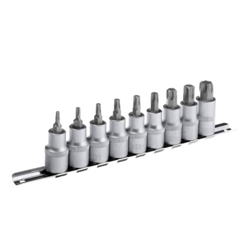 Набір TORX на планці, 1/2" -Т20;25;30;40;45;50;55;60;70, 9 од.