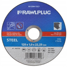 Диск відрізний по металу RAWLPLUG 125 х1,0х22 мм.