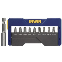 Набір біт в футлярі 9+1 (PZ1/PZ2/PZ3/PH1/PH2/PH3/T15/T20/T25), IRWIN