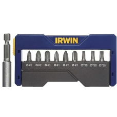 Набір біт в футлярі 9+1 (PZ1/PZ2/PZ3/PH1/PH2/PH3/T15/T20/T25), IRWIN
