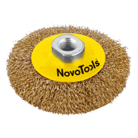 Щітка конусна 100 мм гофр. дріт, NovoTools