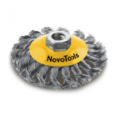 Щітка конусна 100 мм плет. дріт, NovoTools