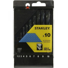 Набір свердл по металу STANLEY : HSS-R 10шт.