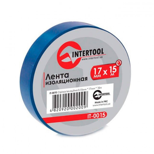 Стрічка ізоляційна 0.15mm * 17mm * 15m синя